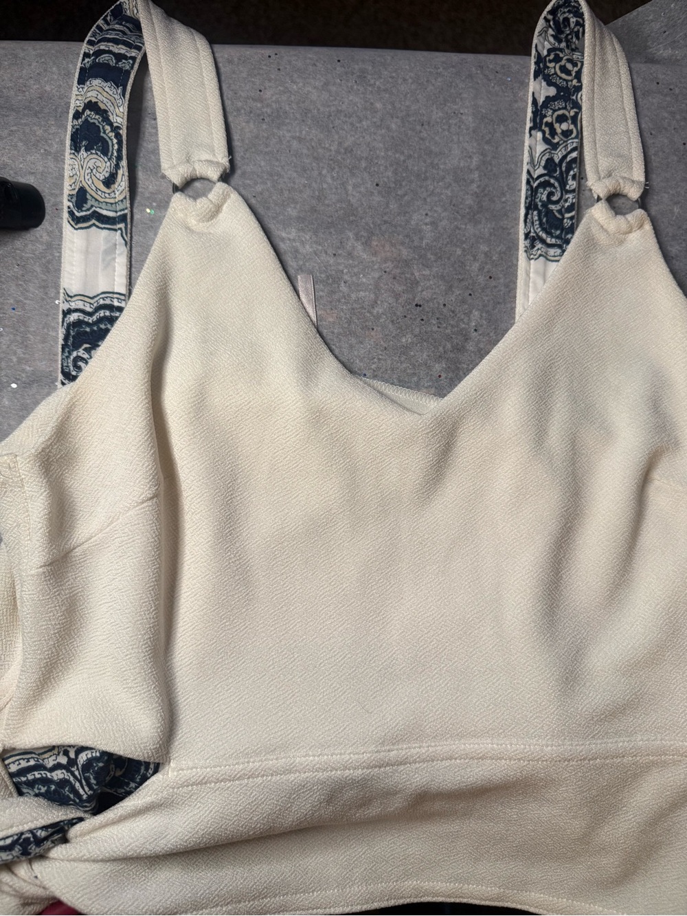 Free People Cream Knit Tank with Copper Tag
